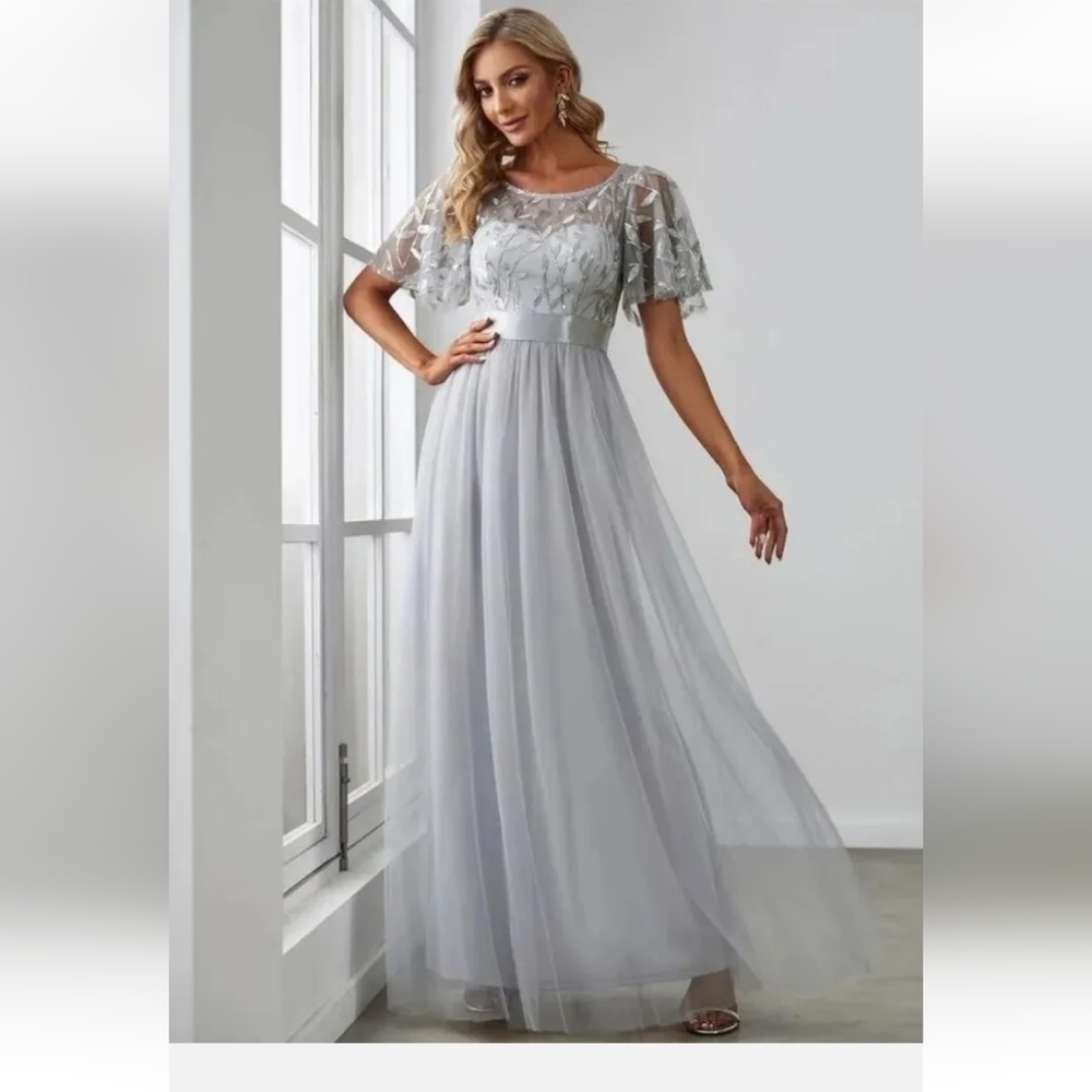 Ever-Pretty Women's A-Line Empire Waist Embroidery Evening Prom Dress Size 10